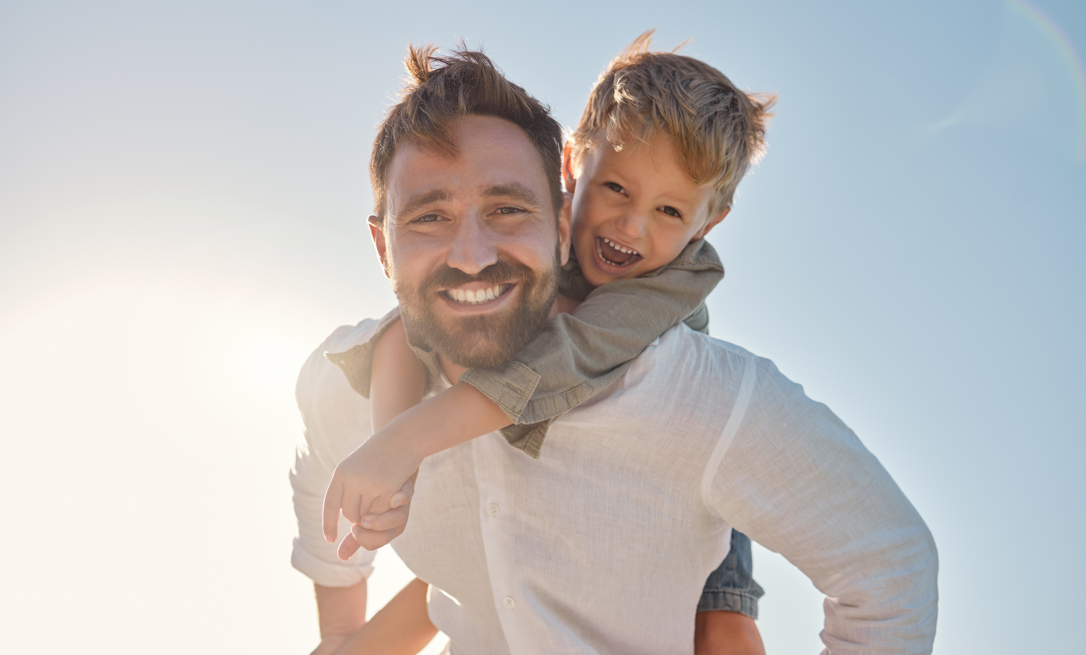 Dad with small son Father's Day