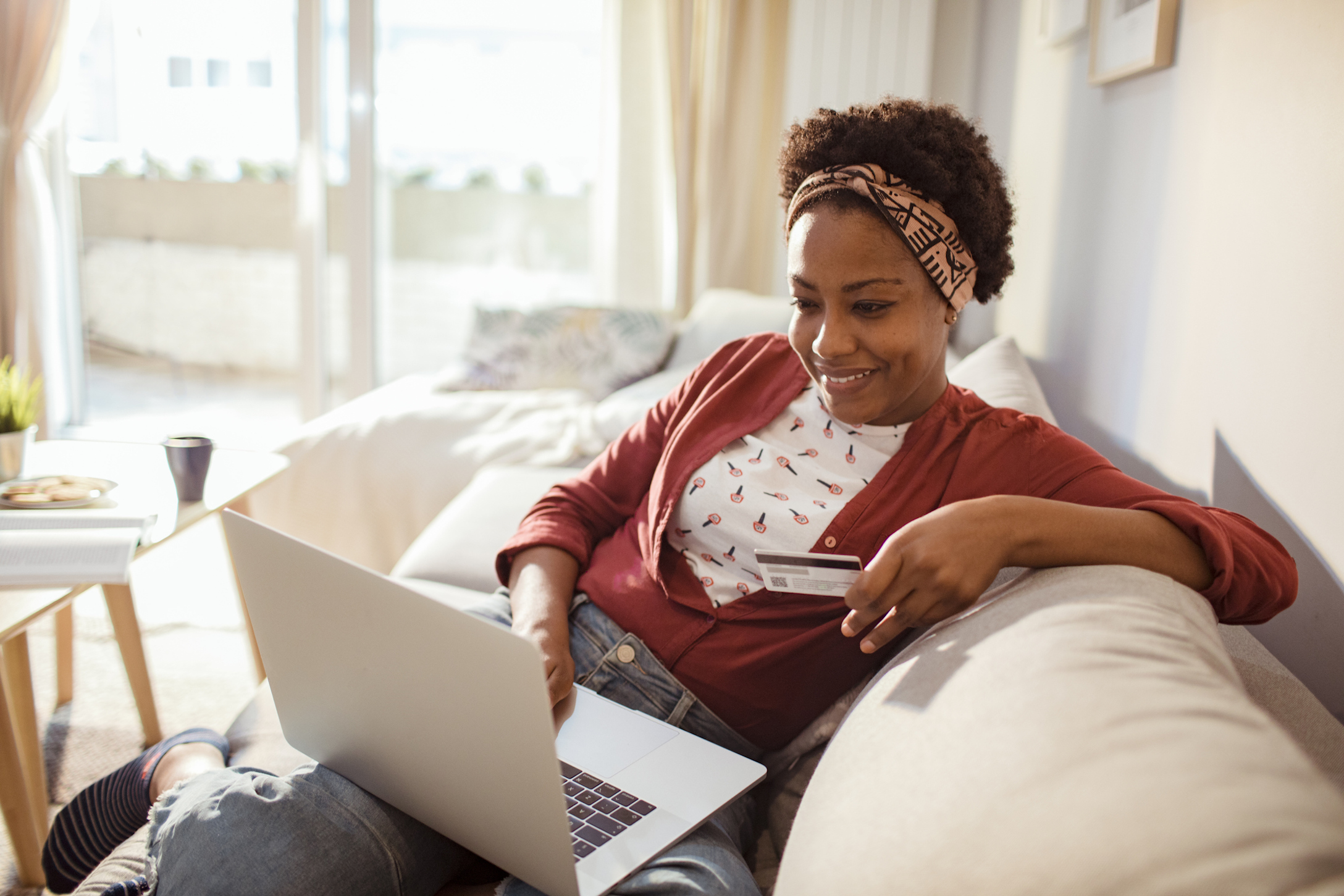 woman shopping online