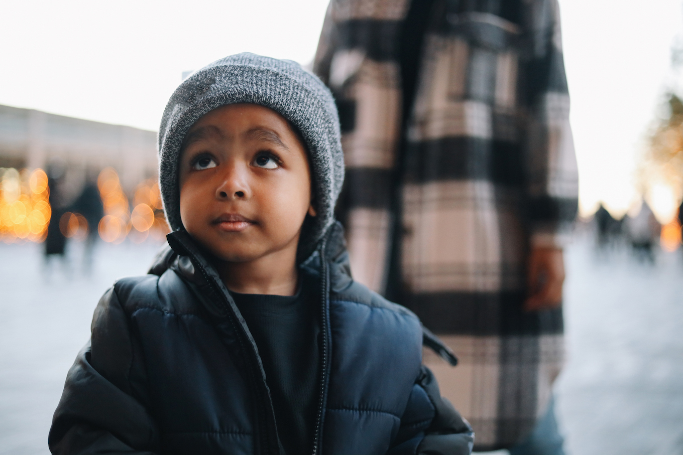 playful kid in New York City