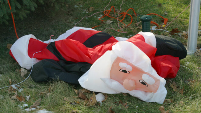 deflated Santa