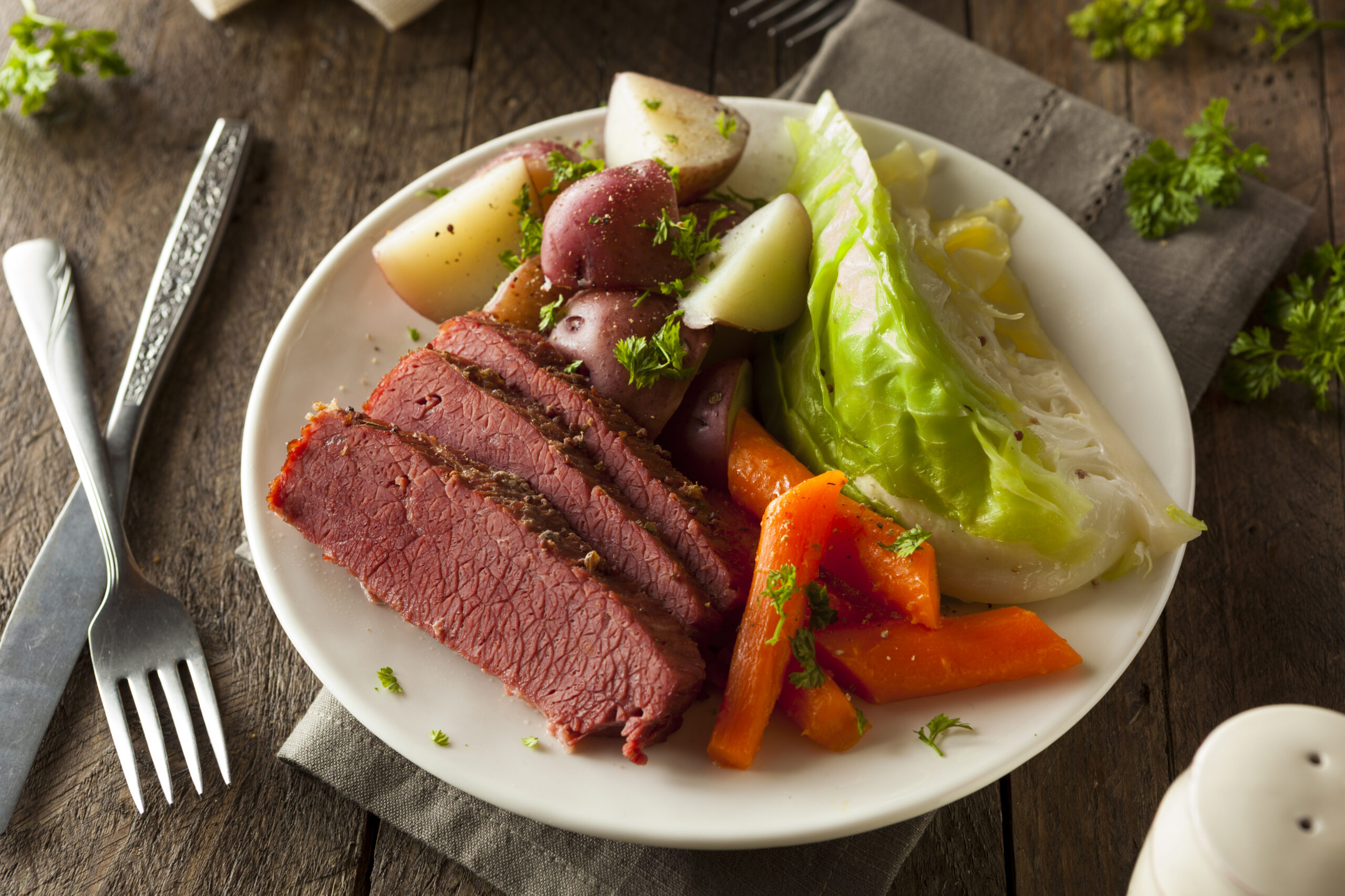 Homemade Corned Beef and Cabbage