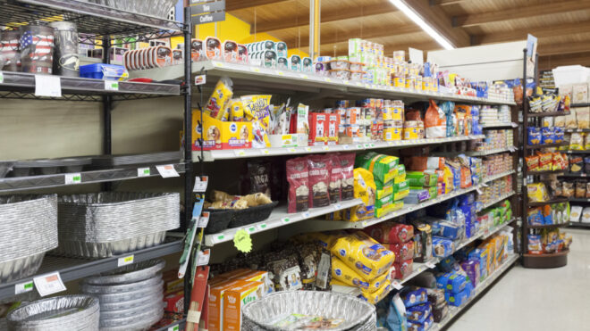 store shelves