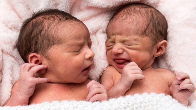 Newborn twins