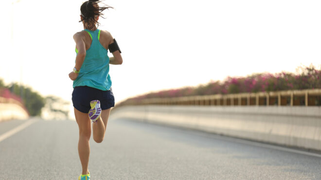 woman going for a run