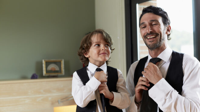 toddler boy suit dad