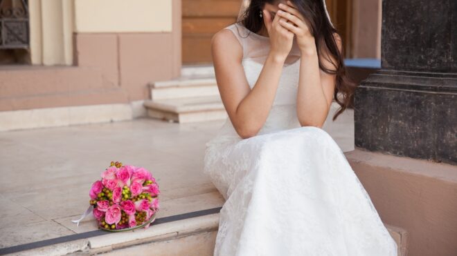 bride sad