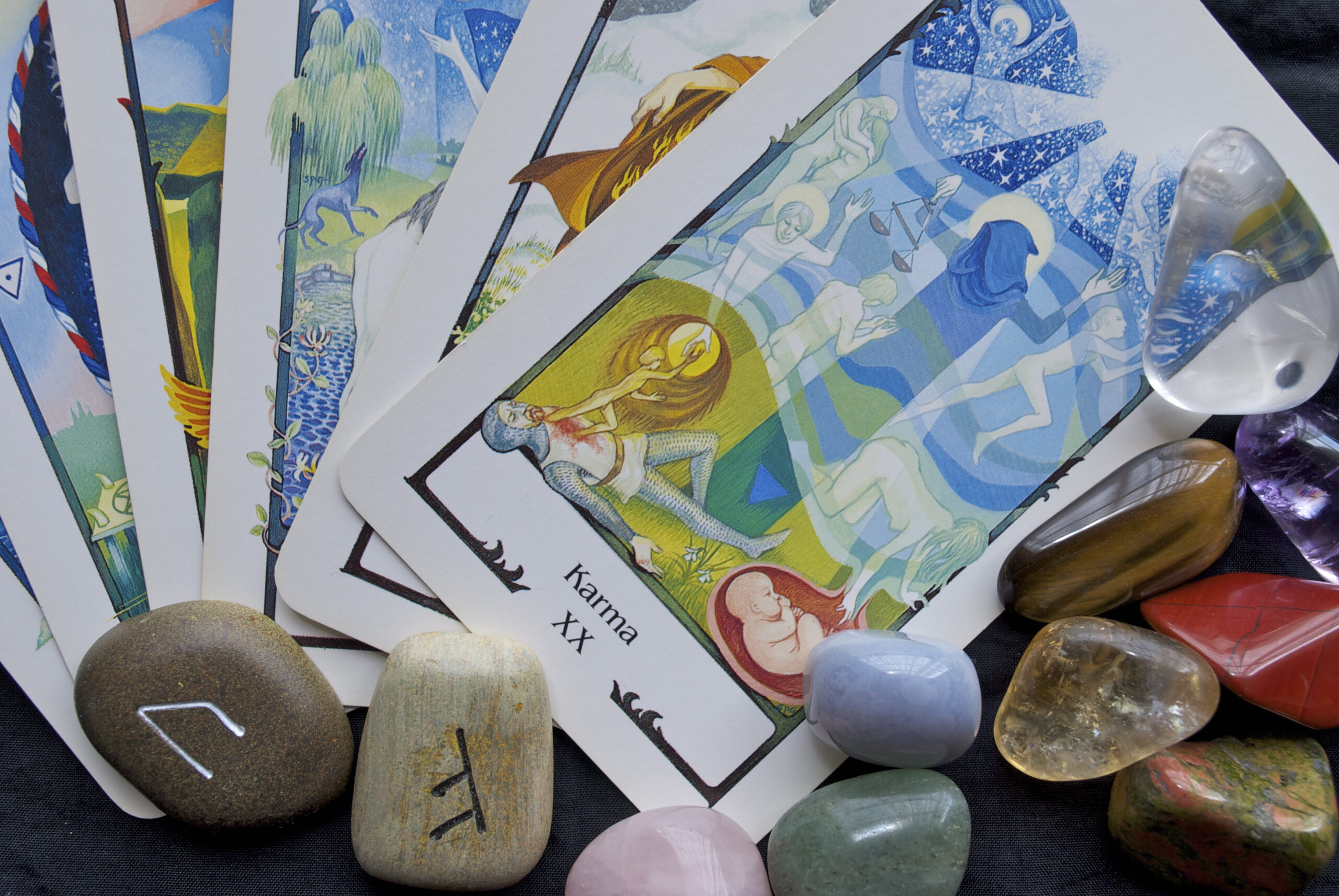 Karma Tarot Card , Runes & Crystals