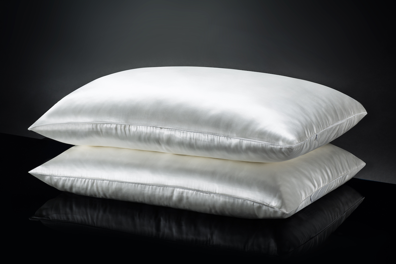 Studio product shot of a stack of pillows