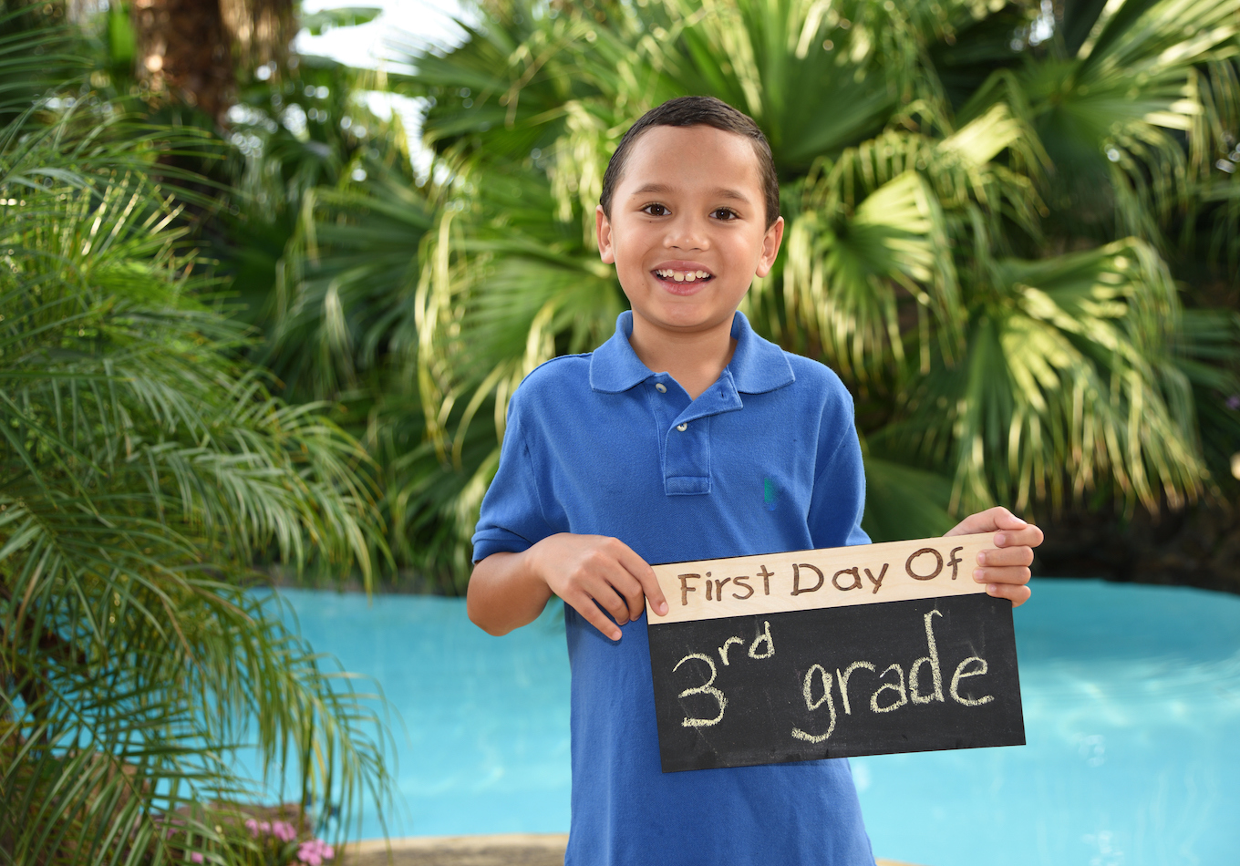 Boy's first day of Third Grade