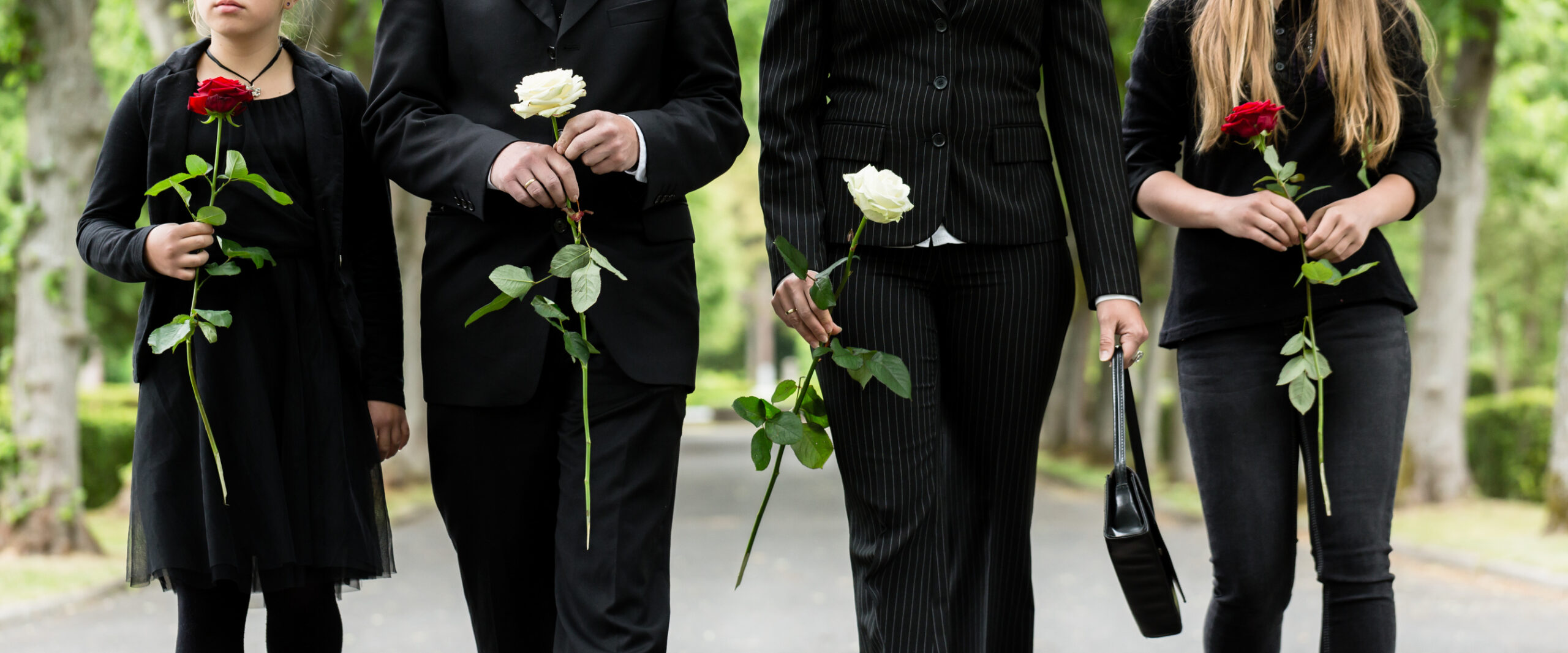 family at funeral