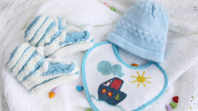knitted newborn baby accessories