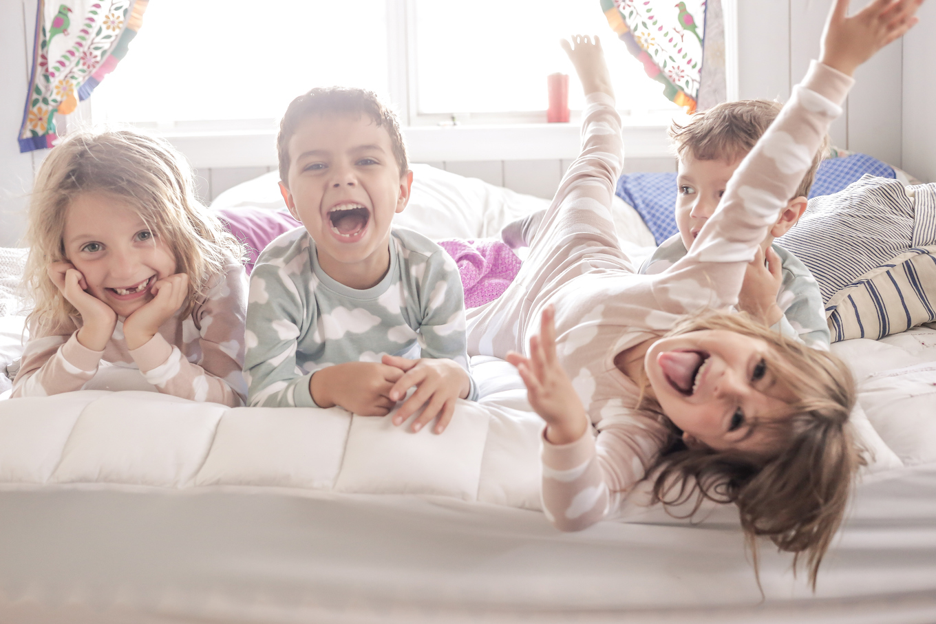 Kids having a sleepover