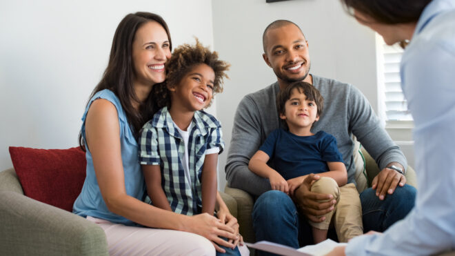 family adopting a child