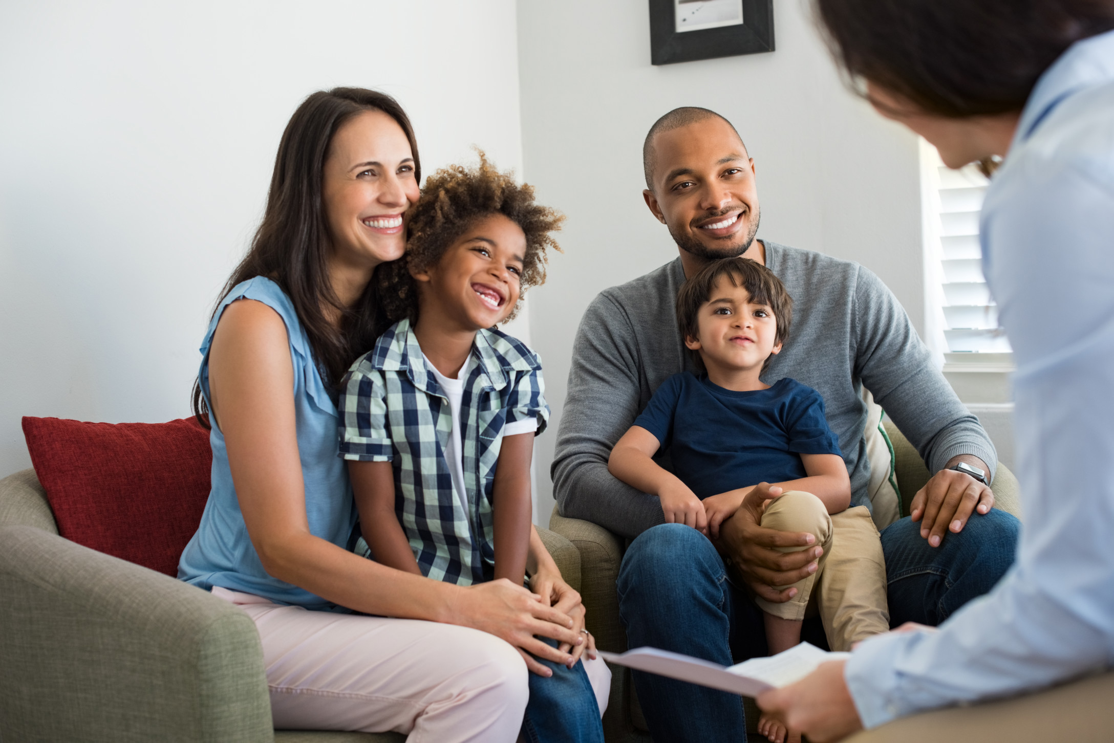 family adopting a child