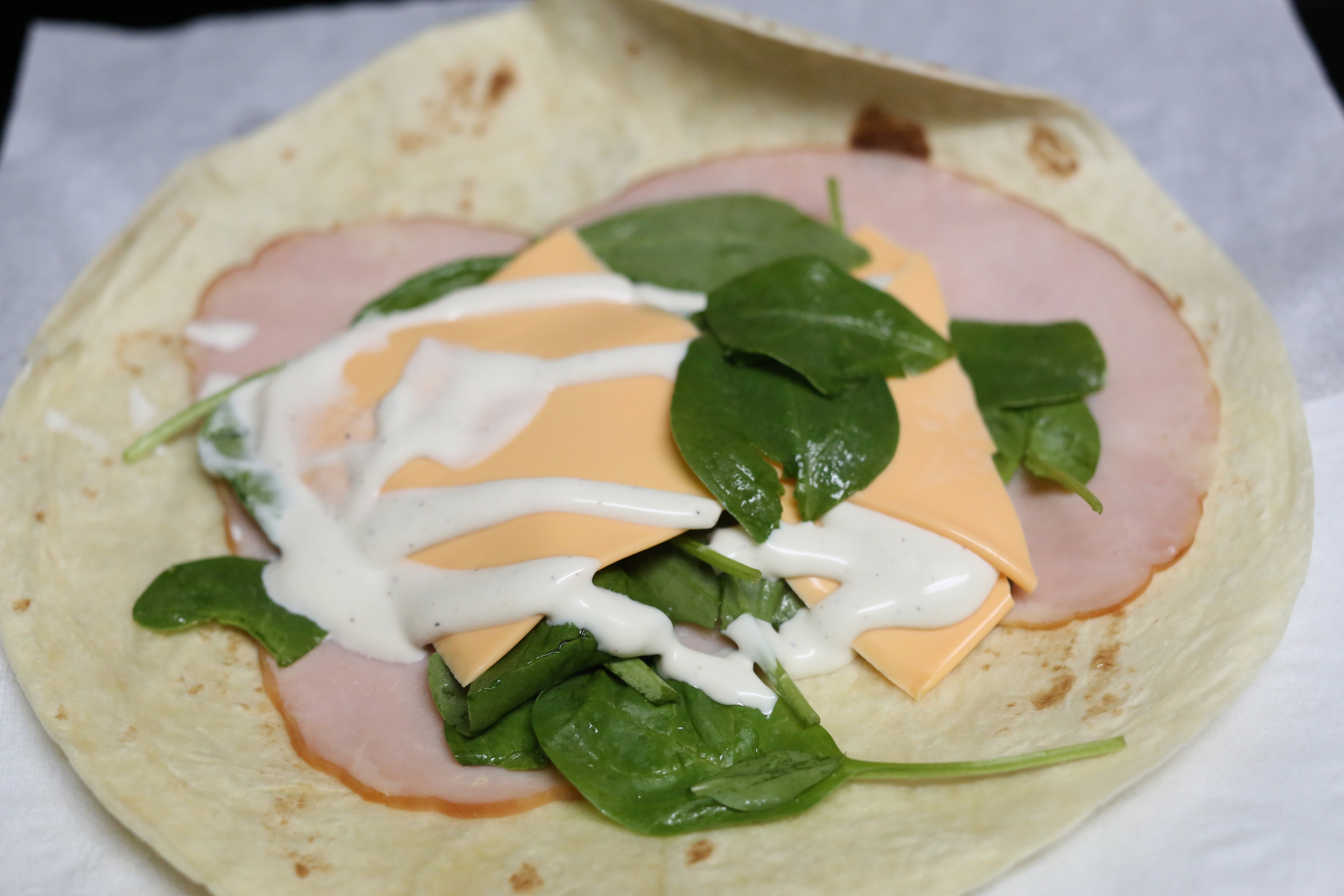 Turkey and cheese wrap