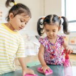 spring cleaning with kids