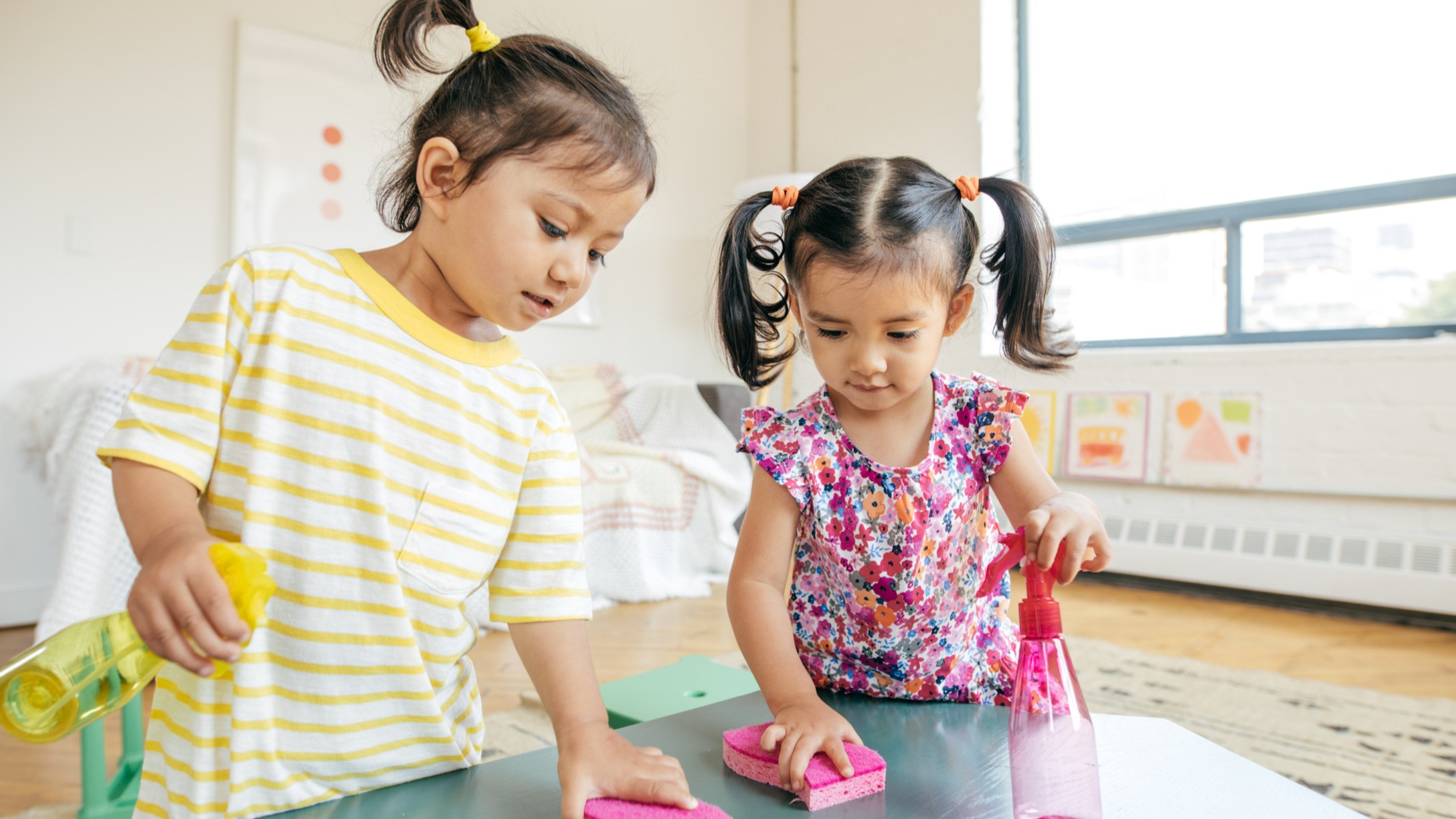 spring cleaning with kids