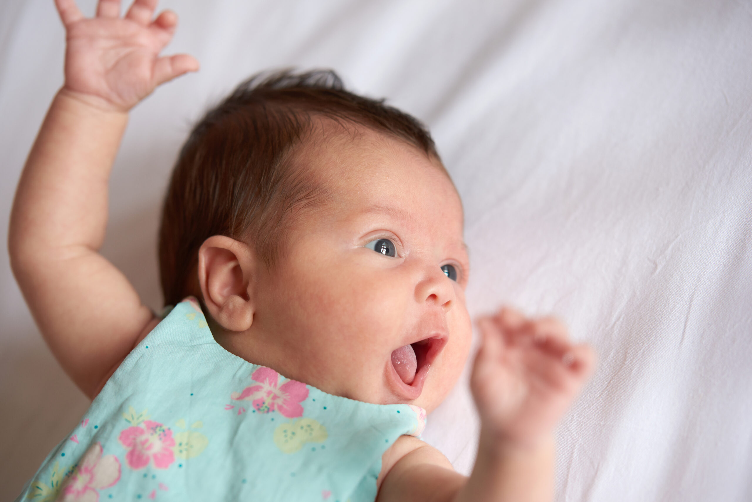 amazed little girl face