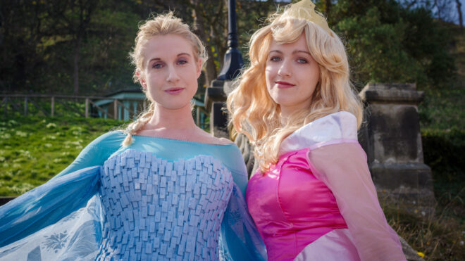 women dressed as princesses