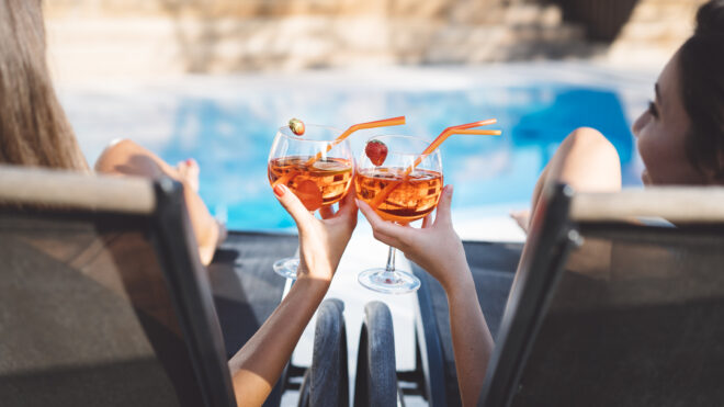 Poolside cocktails