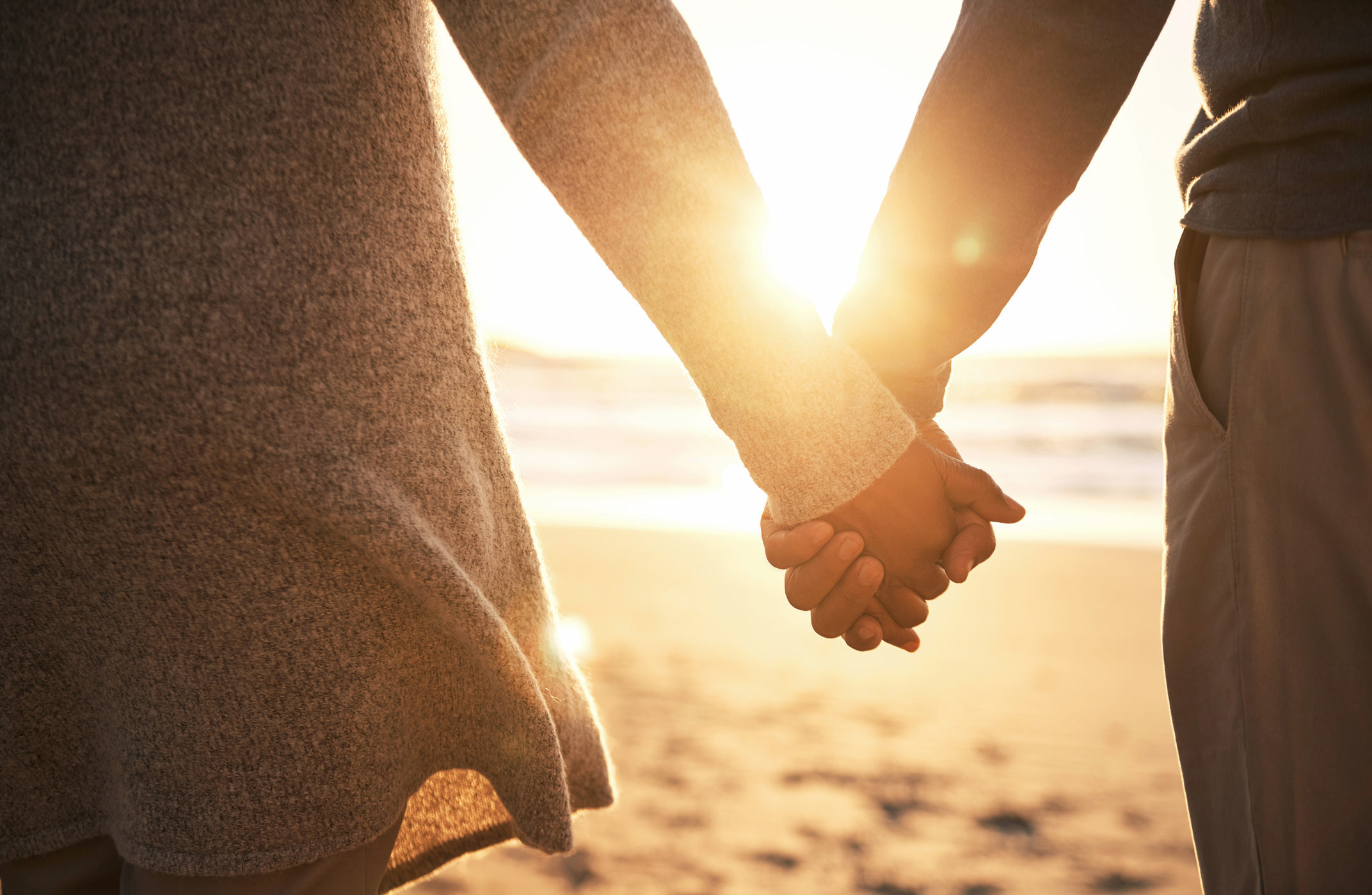 couple holding hands