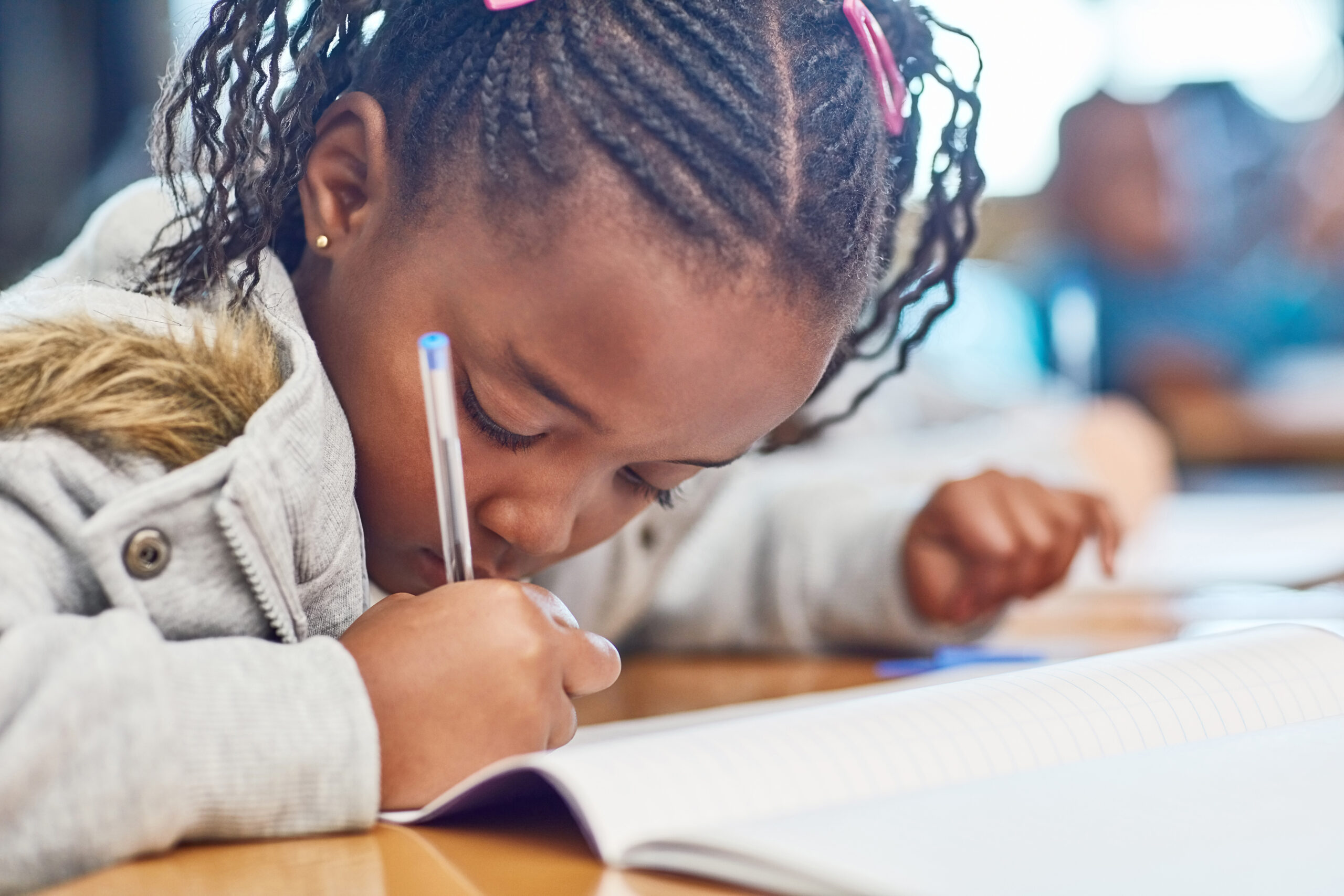 Focused on the task the teacher has given