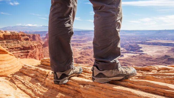 hiker at canyon