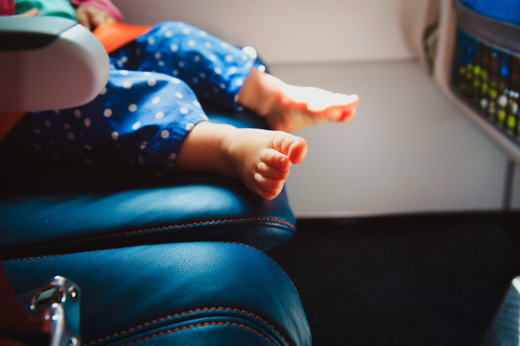baby on airplane
