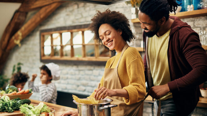 in the kitchen