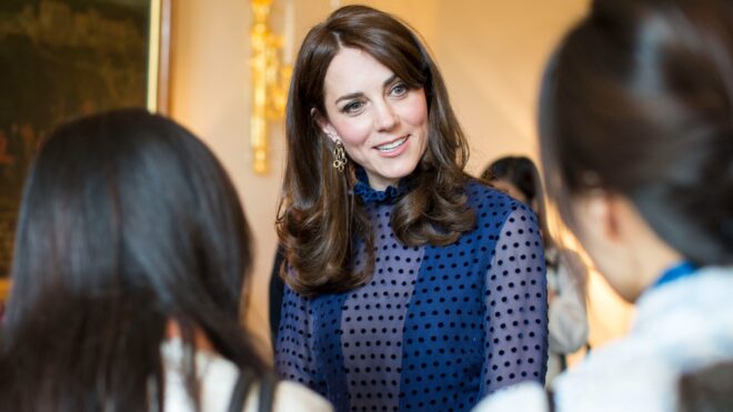 kate middleton blue dress kensington palace reception