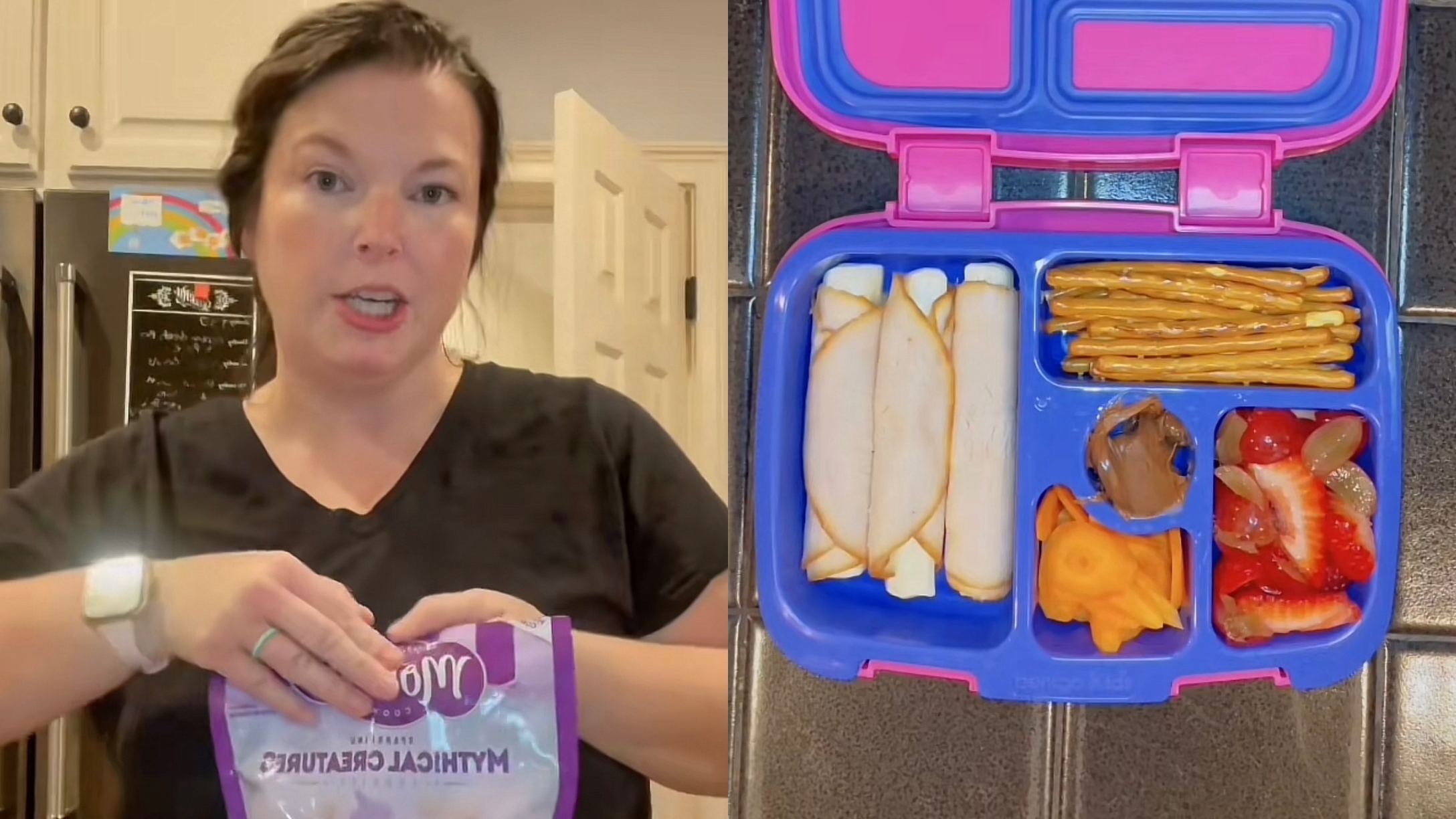 mom and packed lunch
