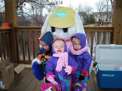 kids scared to meet the easter bunny