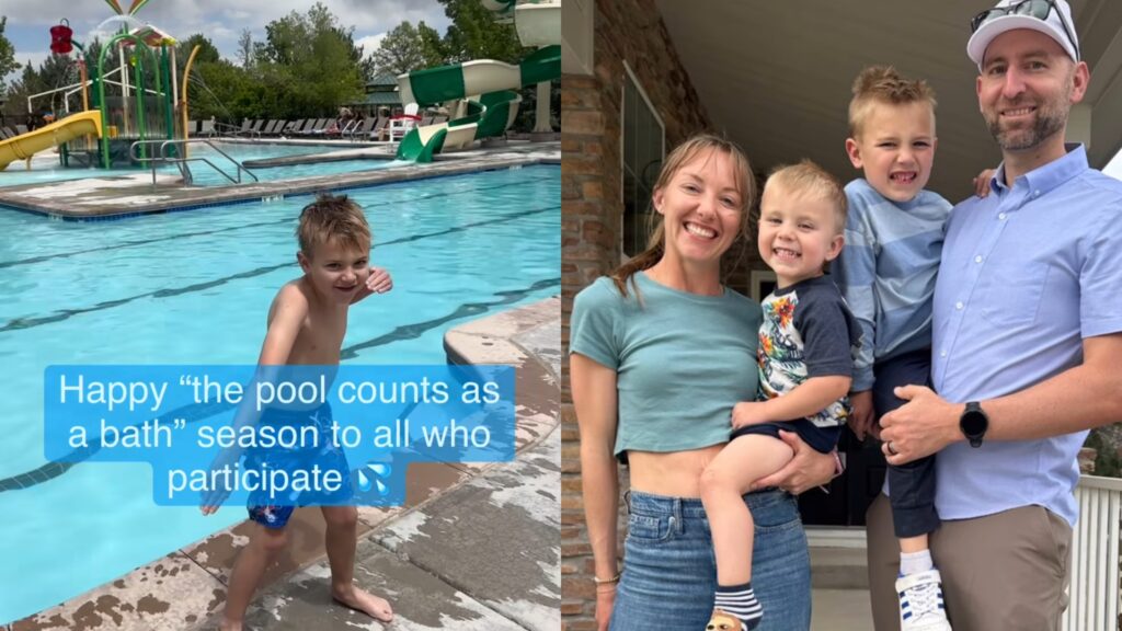 'The Pool Counts as a Bath' — Mom Sparks Heated Debate