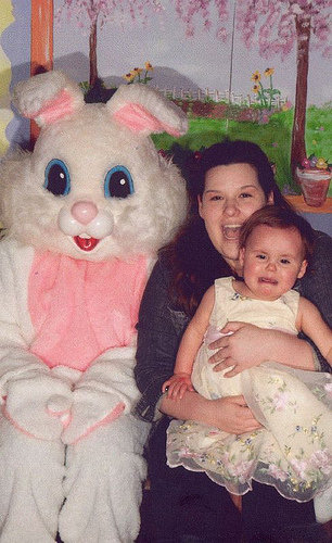 easter bunny sad baby
