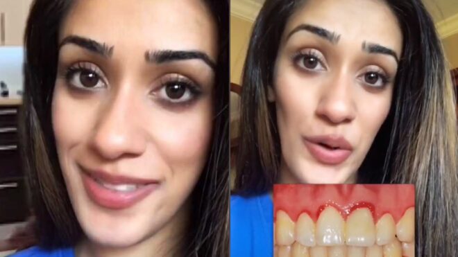 Screenshots of dentist taken from TikTok video