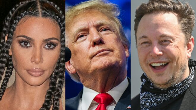 Kim Kardashian Donald Trump Elon Musk