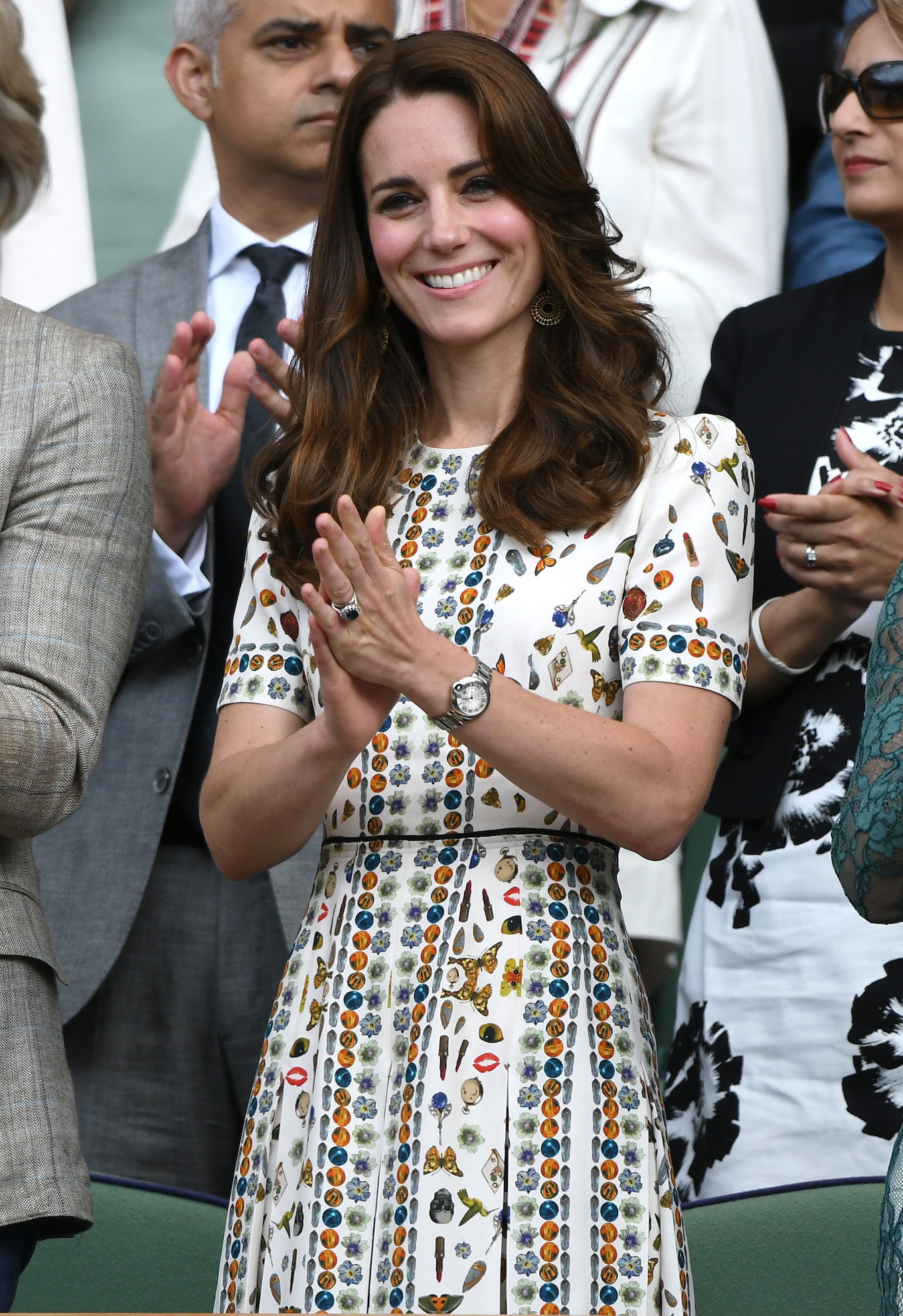 The Duke and Duchess of Cambridge watch the Wimbledon Men's Final