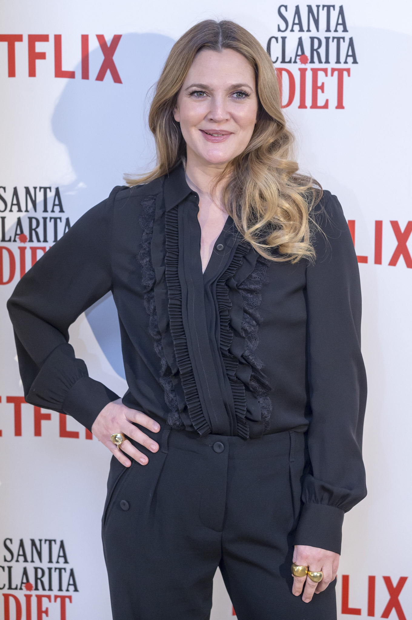 Drew Barrymore attends 'Santa Clarita Diet' photocall at the Netflix office on January 19, 2017 in Madrid, Spain.