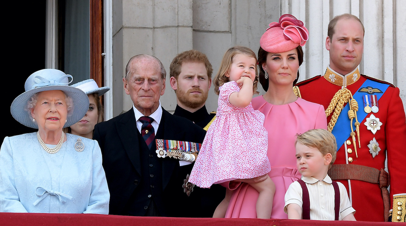 The Royal Family atened the Trooping the Colour ceremony from the Balcony at Buckingham Palace in London