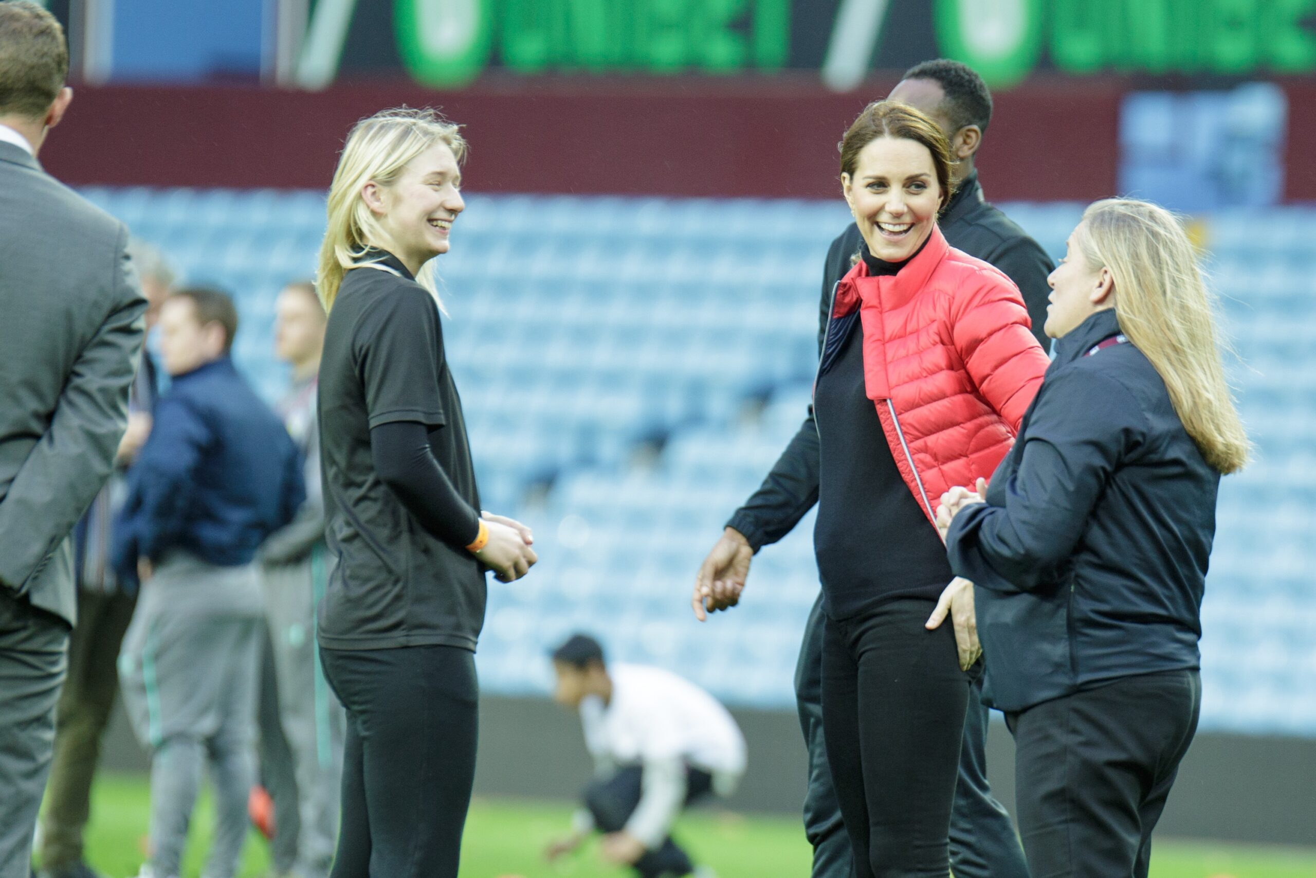 Prince William and Kate were spotted at Villa Park during their visit to Brimingham