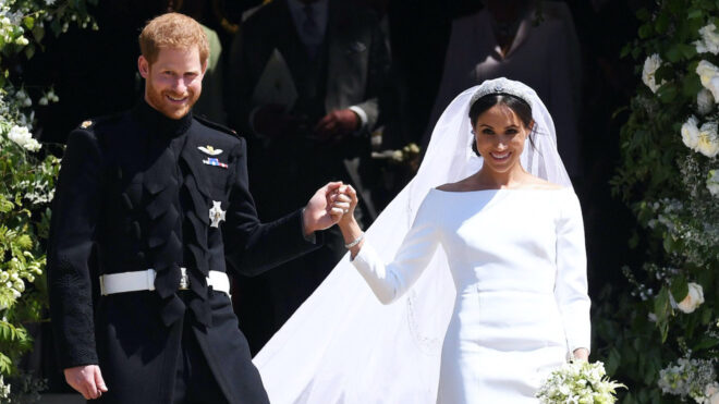 Meghan Markle and Prince Harry holding hands