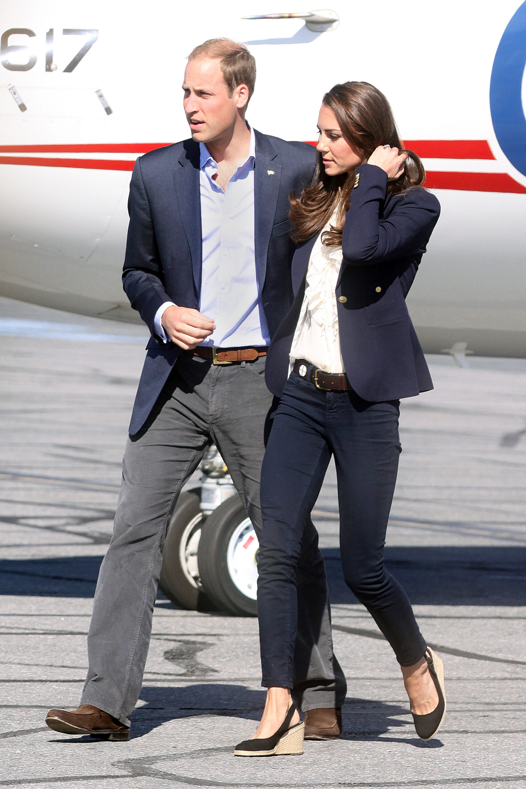 Prince William and Catherine Middleton depart for fire and food damaged Slave Lake fom Canada