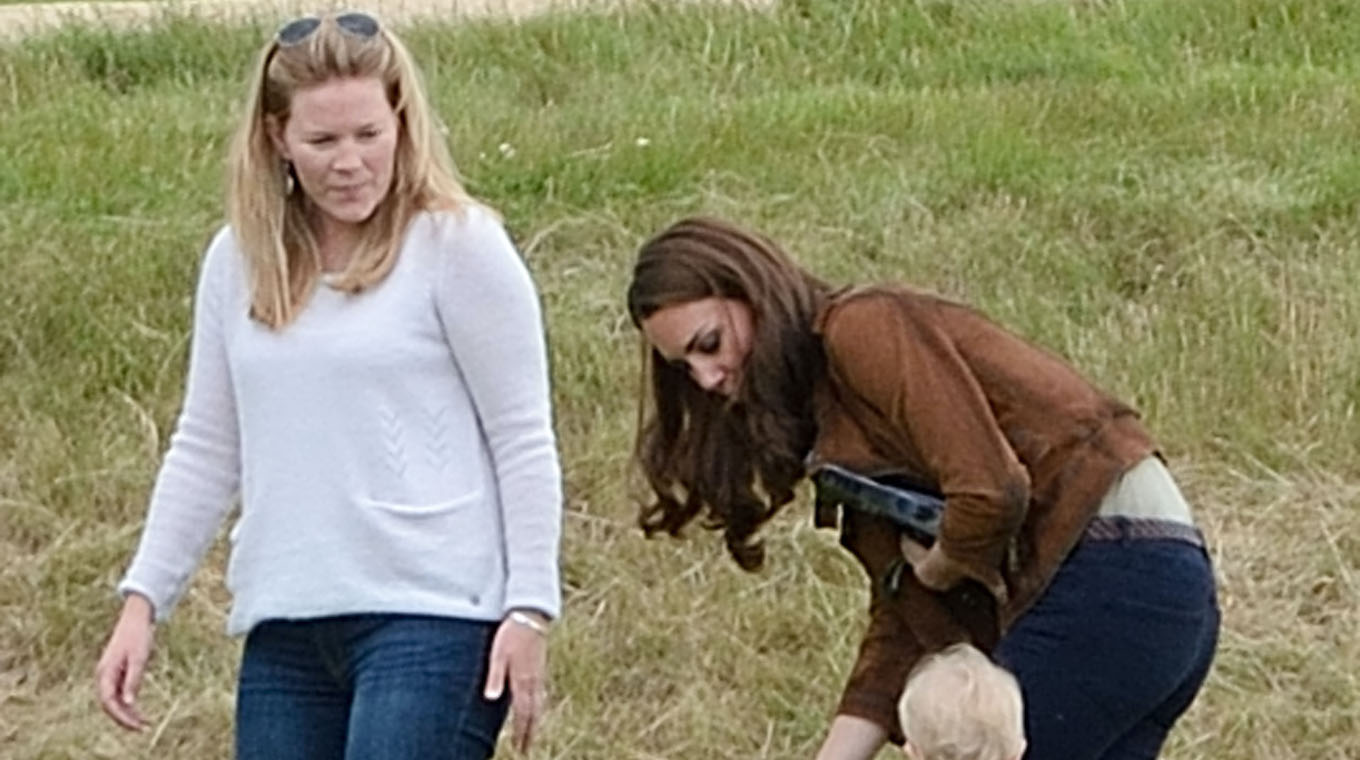 William and Kate mingle with the family at Beaufort Polo Club
