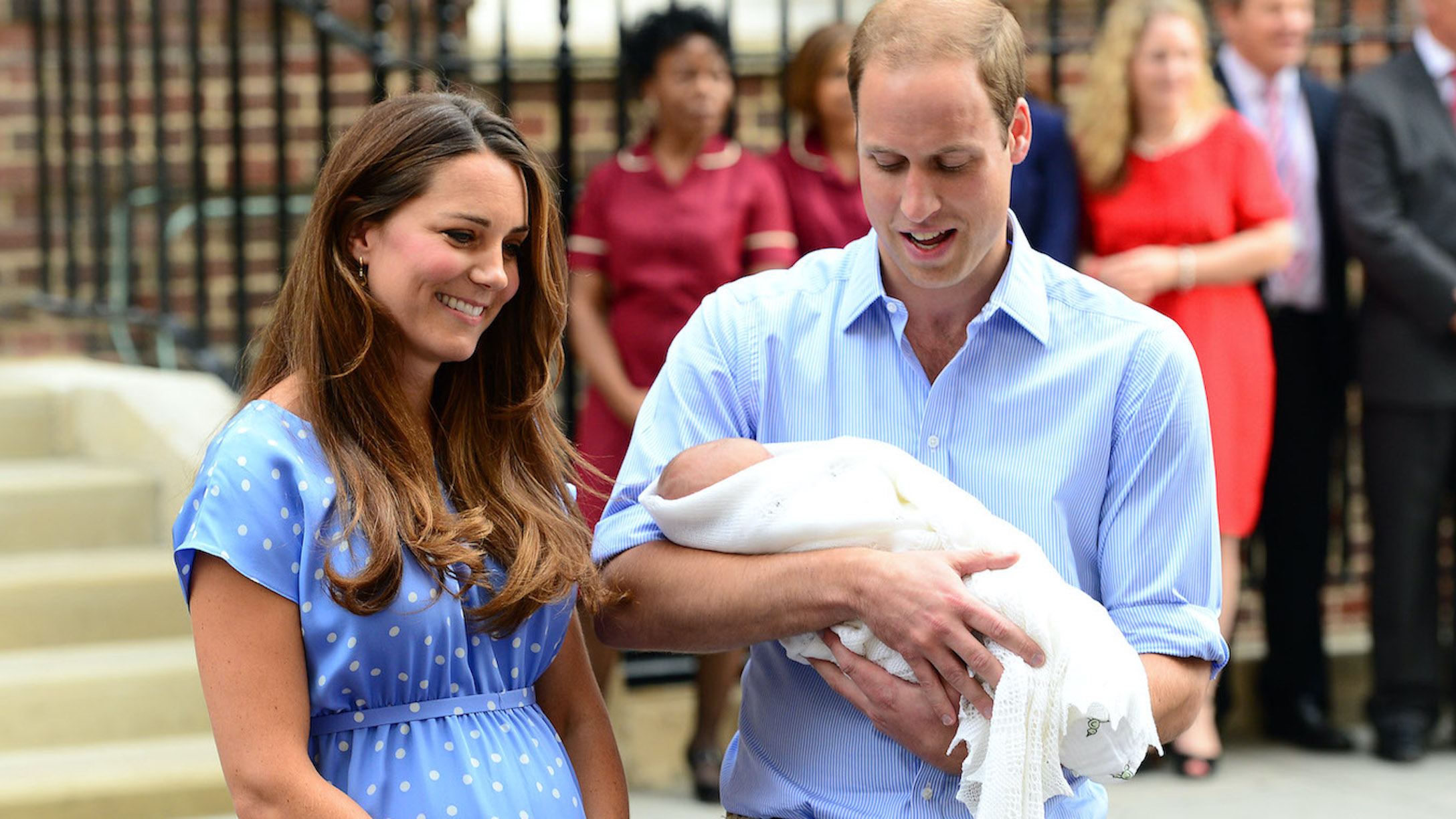 The Duke and Duchess of Cambridge present their newborn baby son