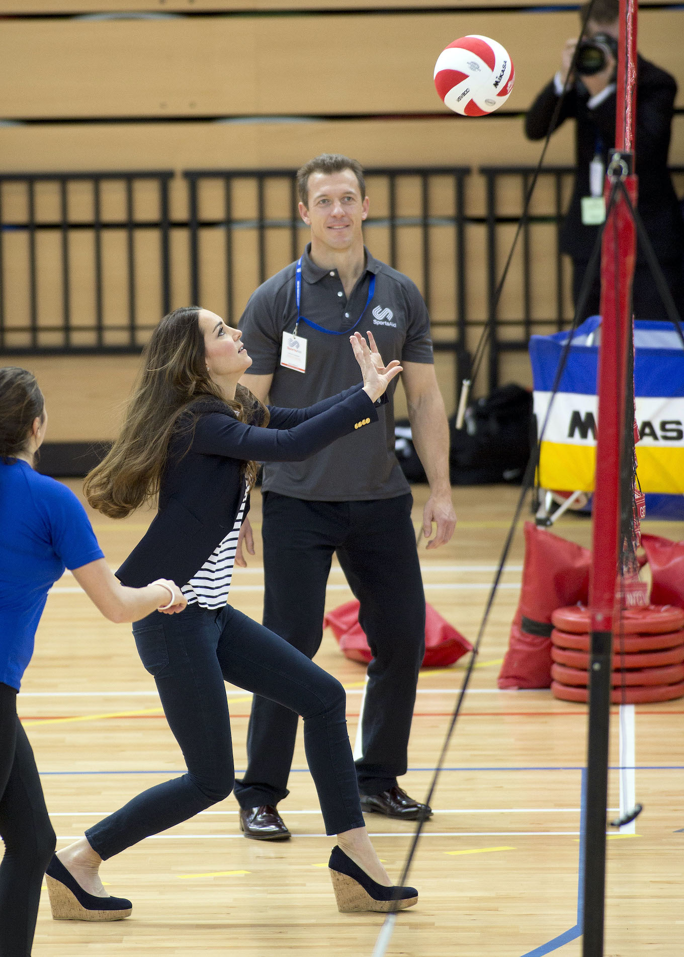 Kate Middleton plays Volleyball at SportAid Athlete Workshop