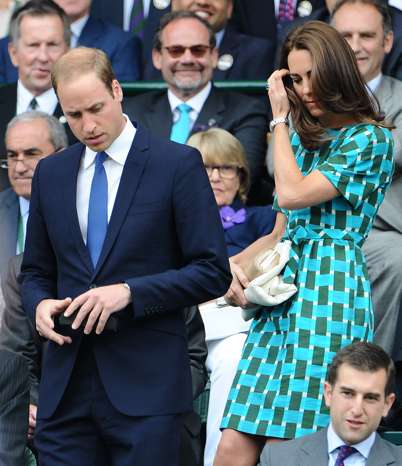 The Duke and Duchess of Cambridge watch the Wimbledon final