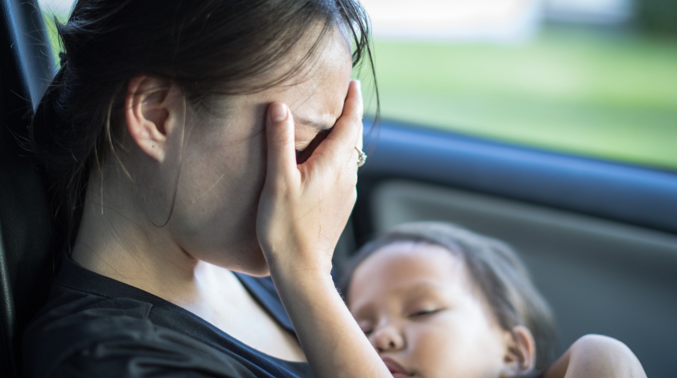 Stressed mom