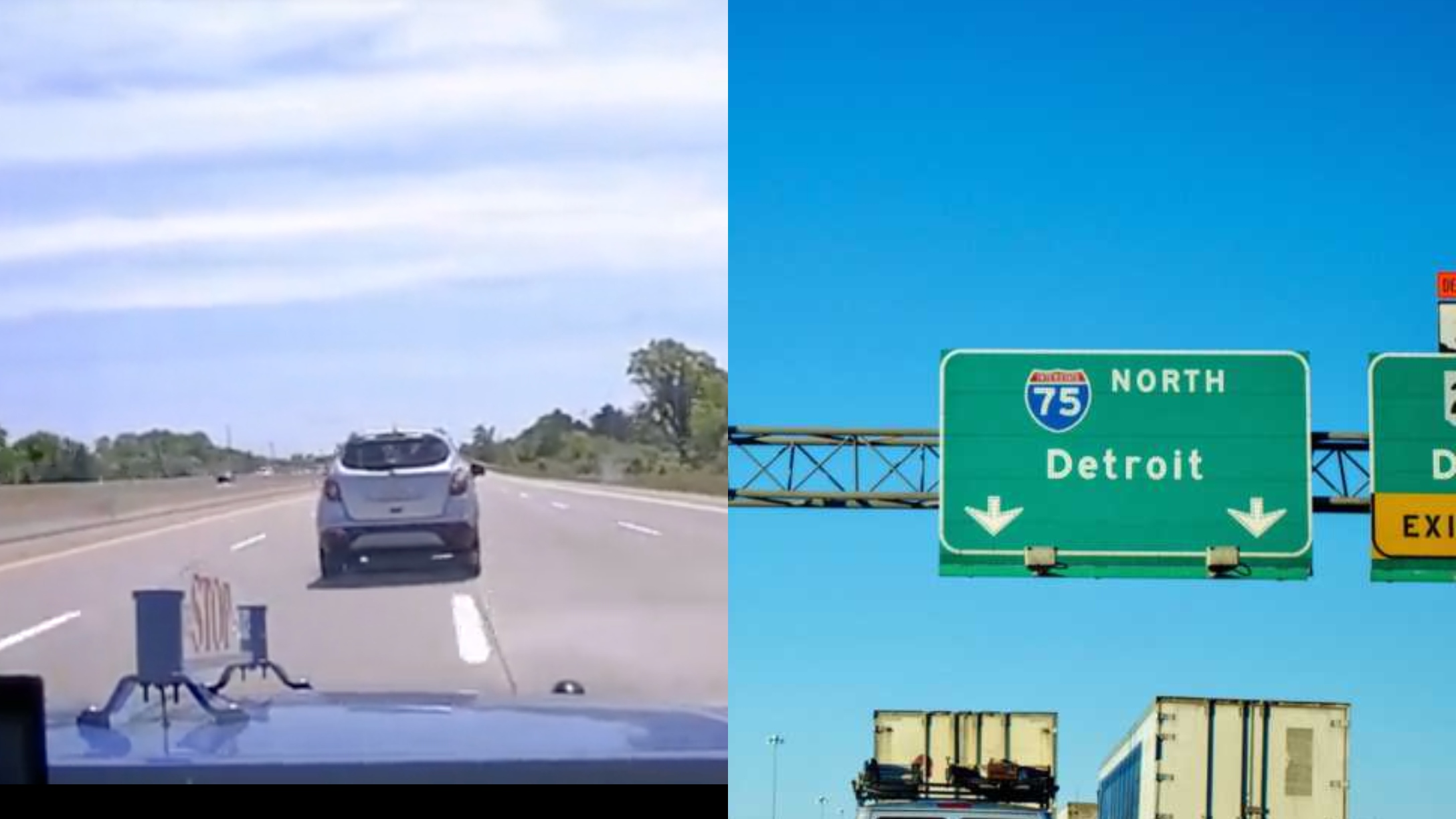 Car chase on Interstate 75