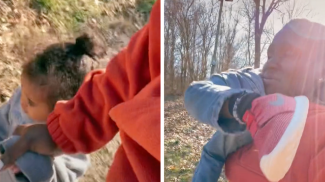 toddler having tantrum