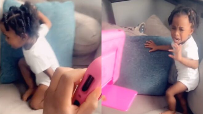 Toddler scared of tablet